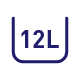 Zarys pojemnika z napisem: 12 l.