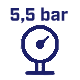 Ciśnienie 5,5 barów